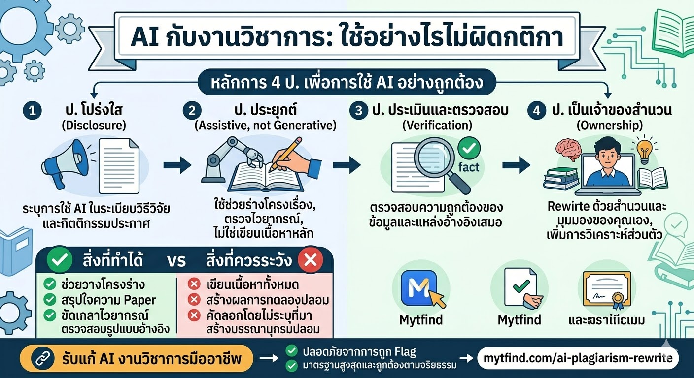 หลักการ 4ป เพื่อการใช้ AI อย่างถูกต้อง