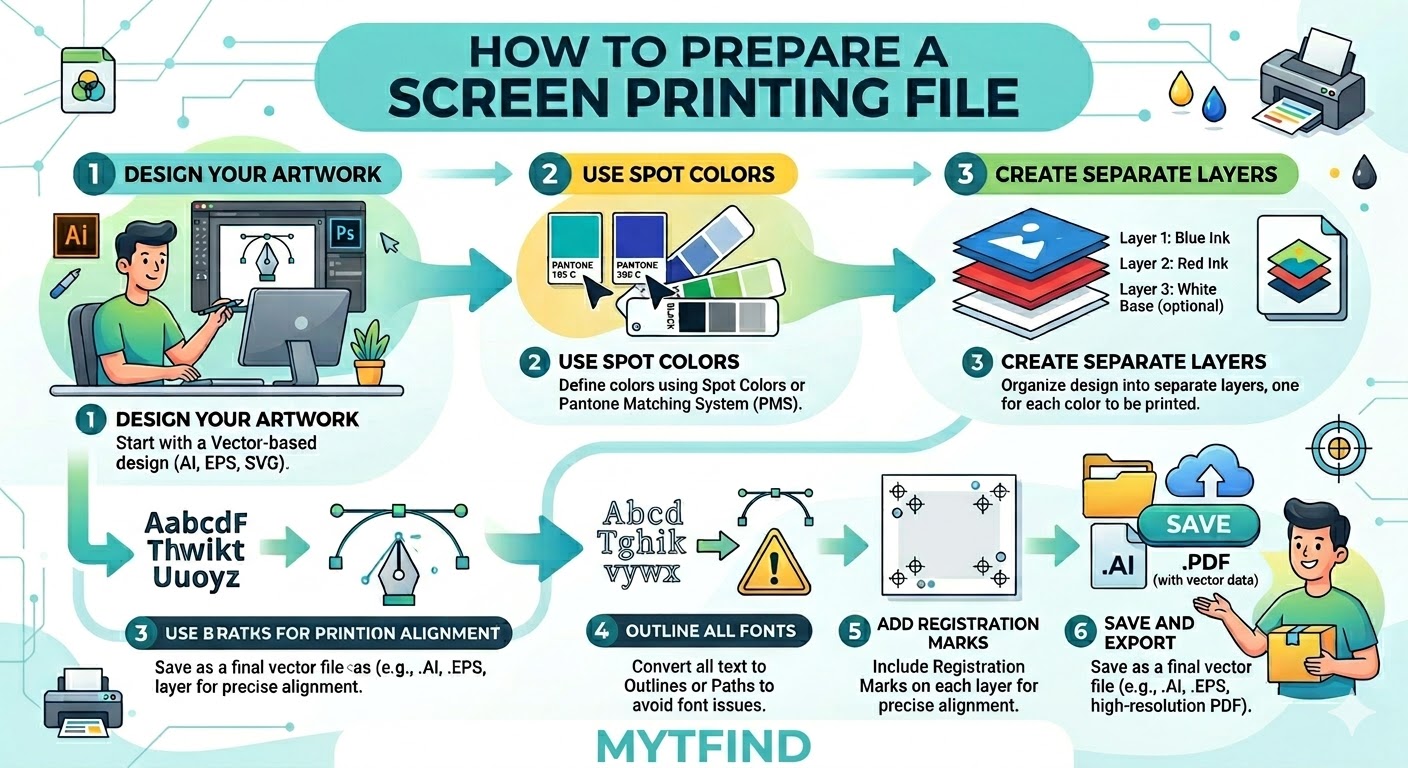 วิธีเตรียมไฟล์ก่อนสกรีนเสื้อ