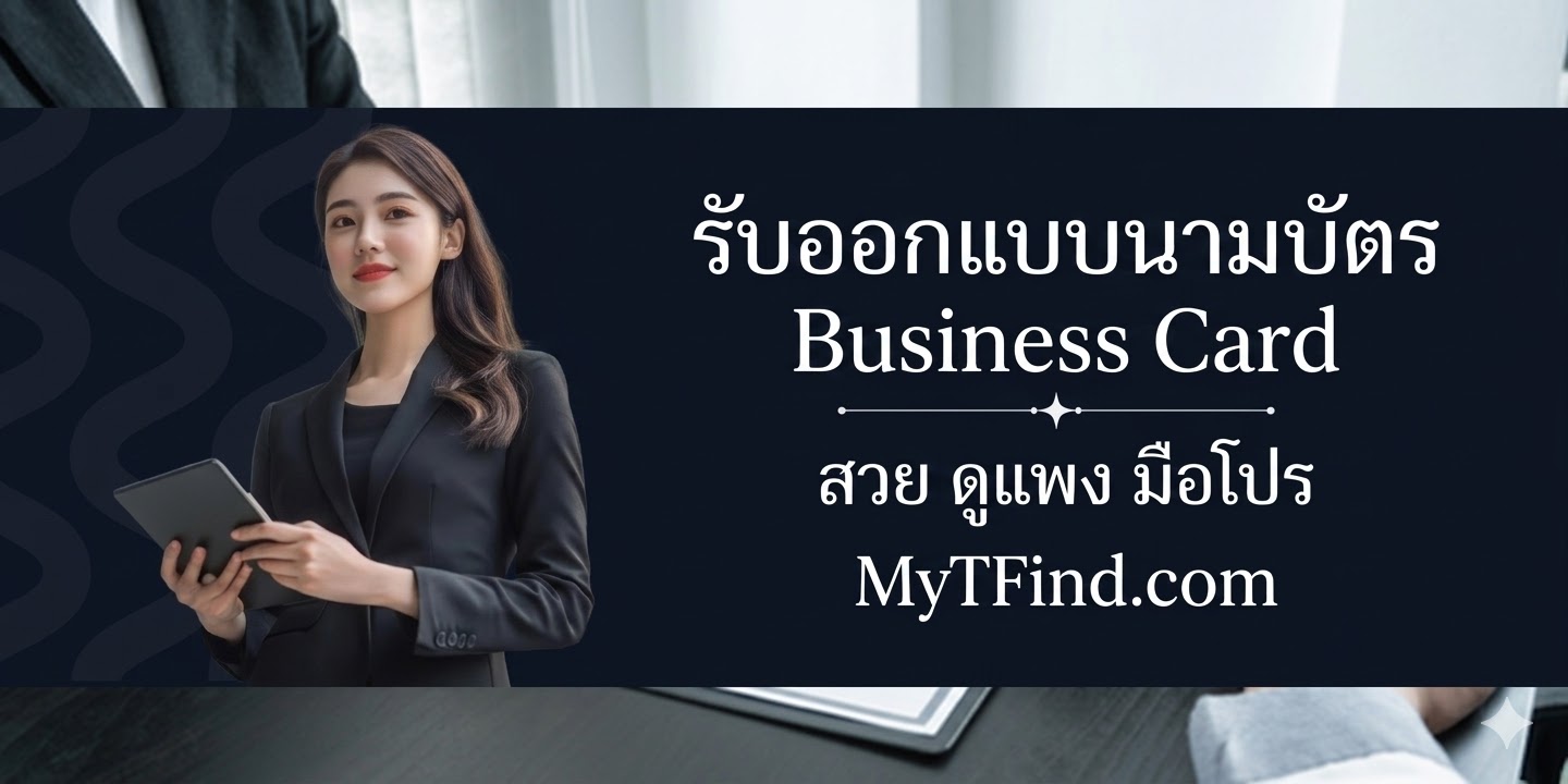 รับออกแบบนามบัตร การ์ด Business Card สวย ดูแพง มือโปร