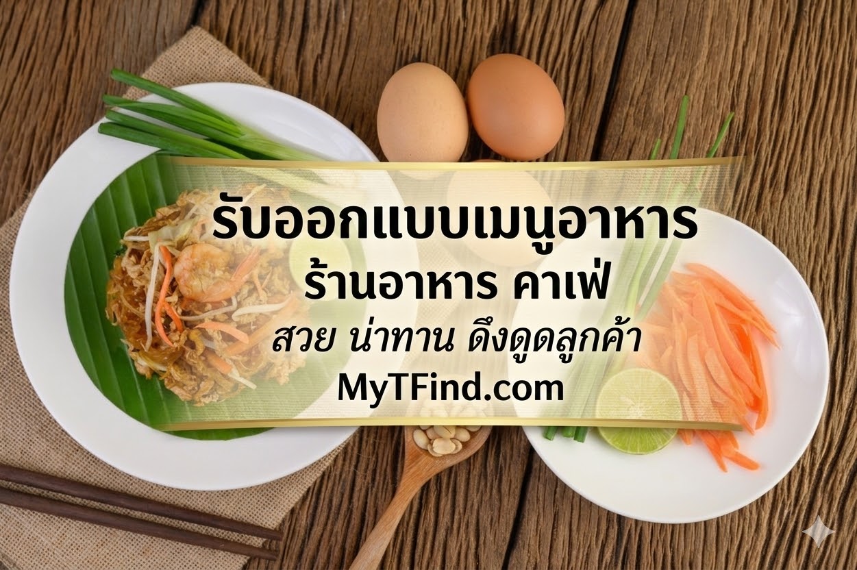 รับออกแบบเมนูอาหาร ร้านอาหาร คาเฟ่ สวย น่าทาน ดึงดูดลูกค้า