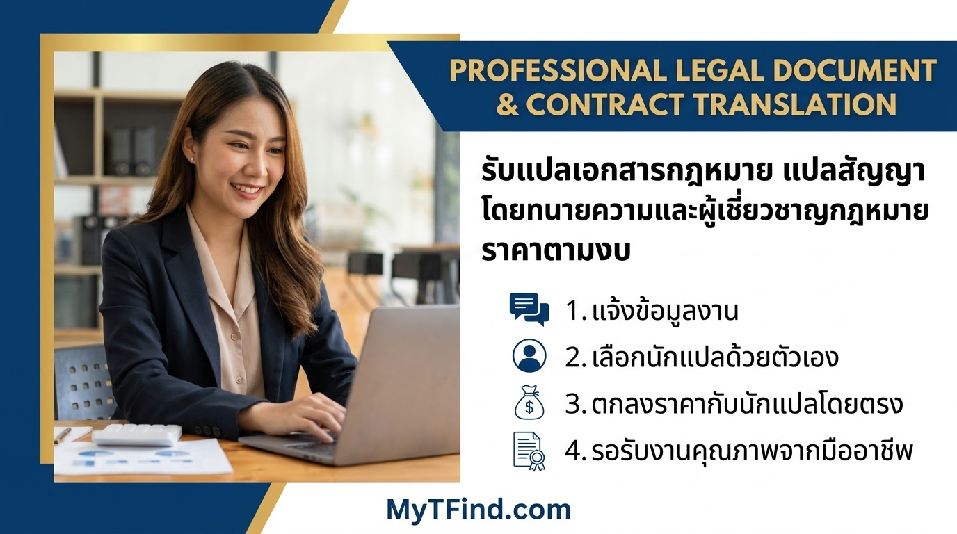 รับแปลเอกสารกฎหมาย แปลสัญญา โดยทนายความและผู้เชี่ยวชาญกฎหมาย ราคาตามงบ