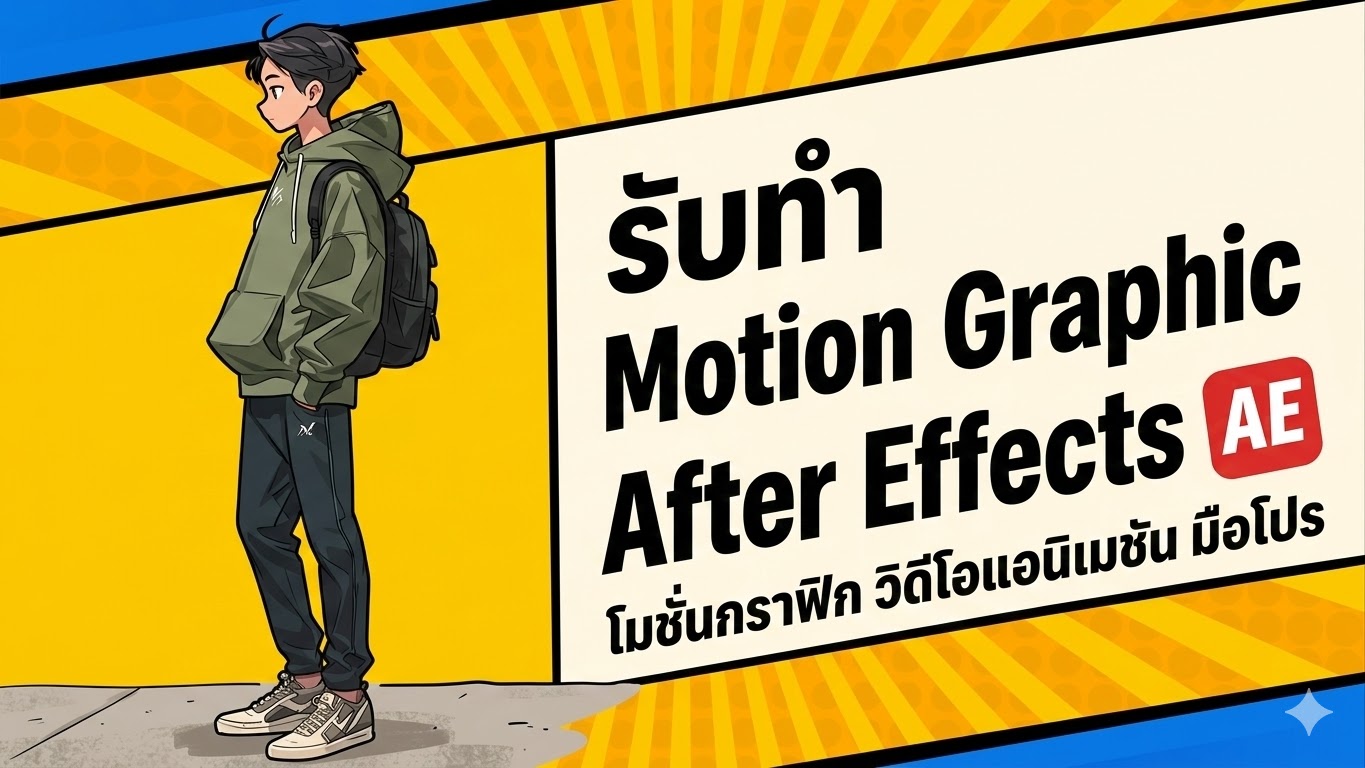 รับทำ Motion Graphic After Effects AE โมชั่นกราฟิก วิดีโอแอนิเมชัน มือโปร