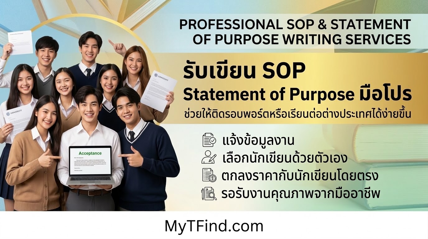 รับเขียน SOP Statement of Purpose