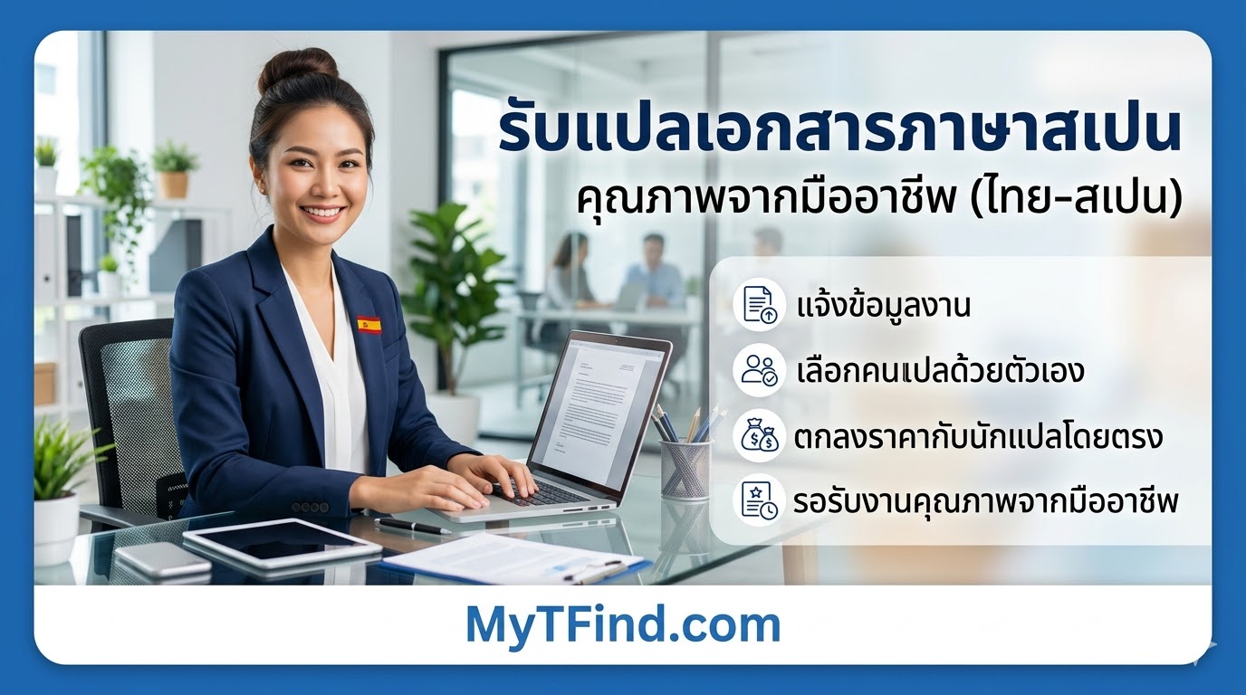 รับแปลเอกสารภาษาสเปน (ไทย-สเปน) แปลเป๊ะทุกข้อความ ราคาตามงบ