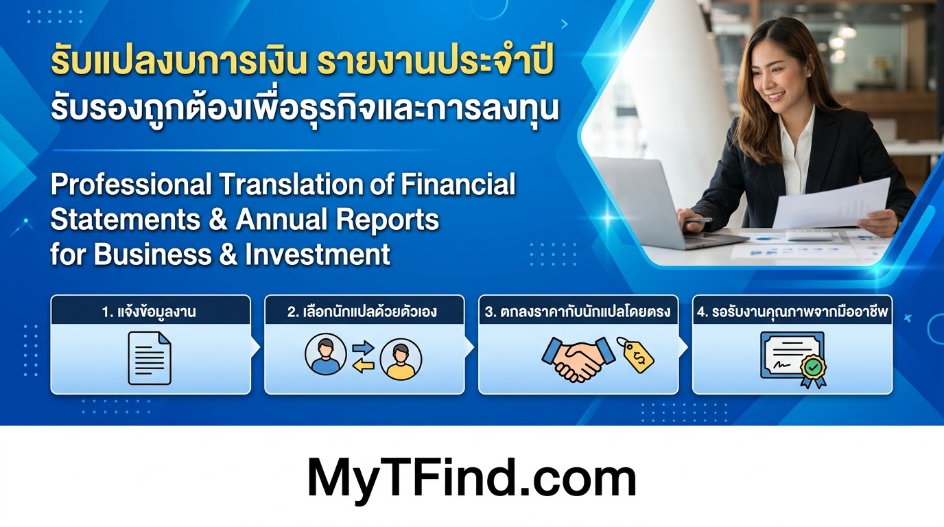 รับแปลงบการเงิน รายงานประจำปี รับรองถูกต้องเพื่อธุรกิจและการลงทุน